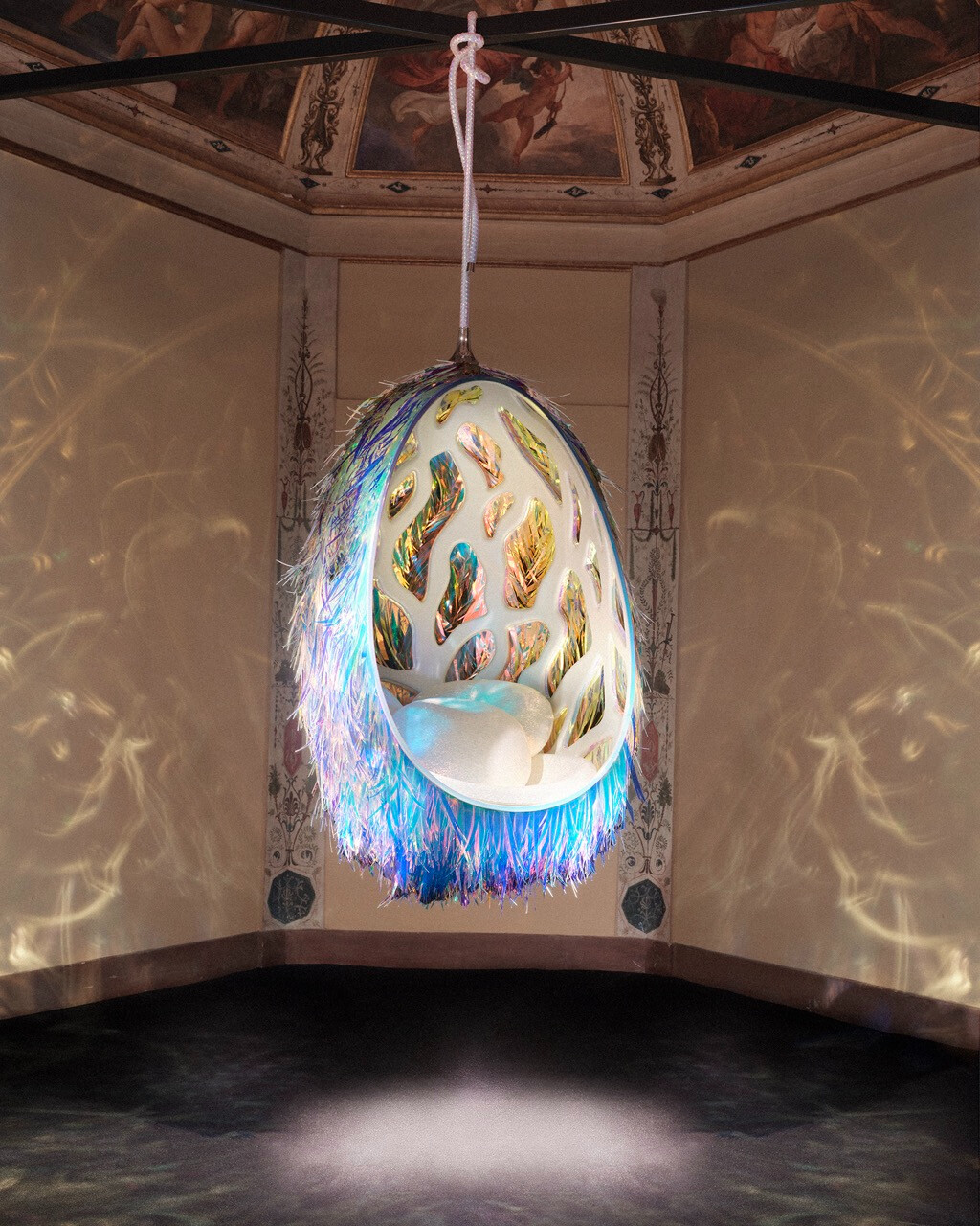 草間彌生藝術展區。