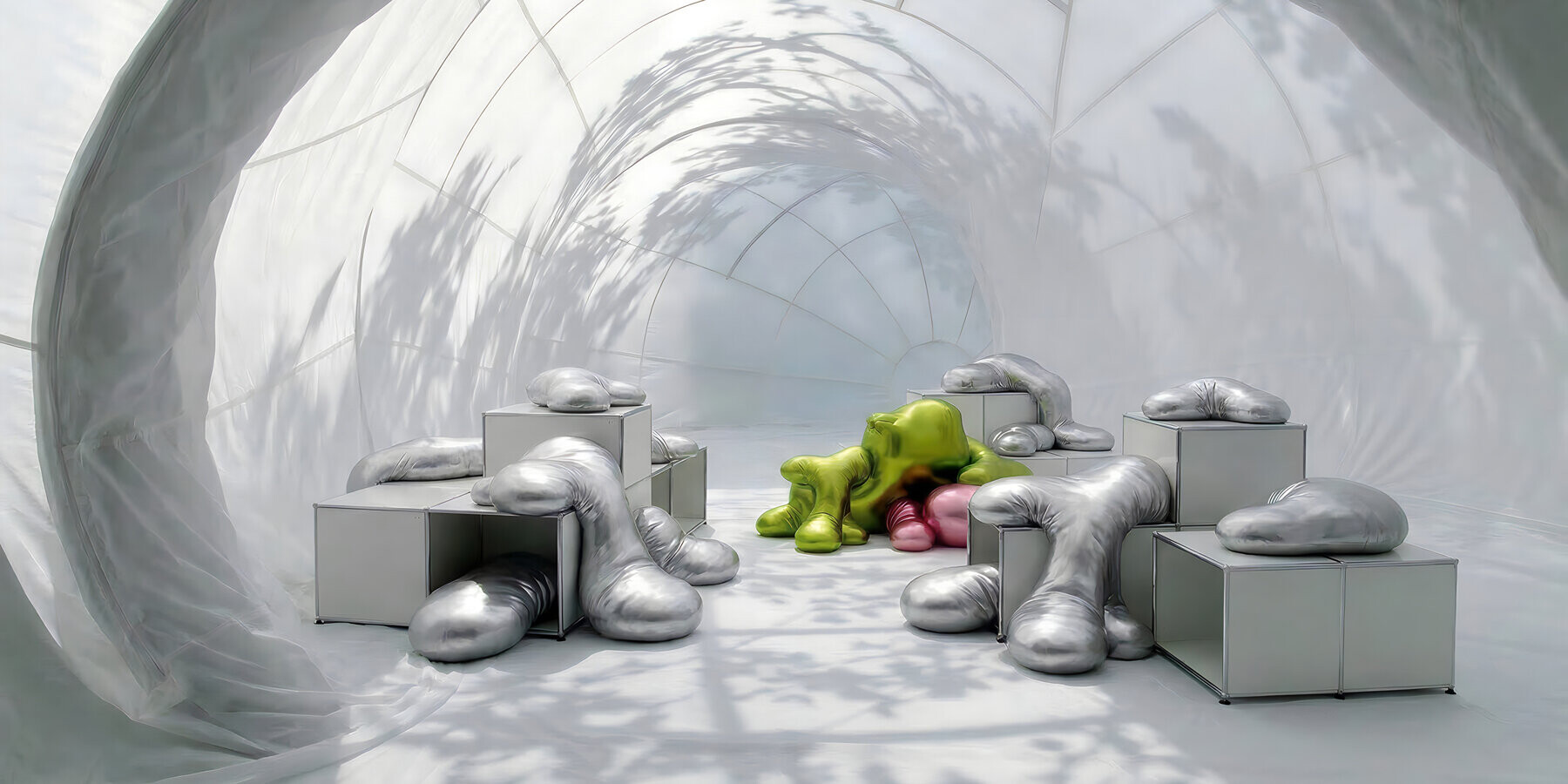 草間彌生藝術展區。