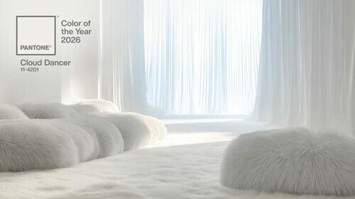 雲光乍現的未來之舞 —— Pantone 2026 年度色彩 Cloud Dancer 雲上舞白的靜謐宣言
